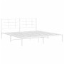 Metallbettgestell mit weißem Kopfteil 183x213 cm von , Betten und Lattenroste - Ref: Foro24-355615, Preis: 89,64 €, Rabatt: %