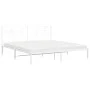 Metal bed frame with white headboard 183x213 cm by , Beds and slatted bases - Ref: Foro24-355615, Price: 88,48 €, Discount: %
