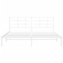 Metallbettgestell mit weißem Kopfteil 183x213 cm von , Betten und Lattenroste - Ref: Foro24-355615, Preis: 89,64 €, Rabatt: %