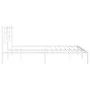 Metal bed frame with white headboard 183x213 cm by , Beds and slatted bases - Ref: Foro24-355615, Price: 88,48 €, Discount: %