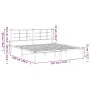 Metal bed frame with white headboard 183x213 cm by , Beds and slatted bases - Ref: Foro24-355615, Price: 88,48 €, Discount: %