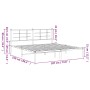 Metallbettgestell mit weißem Kopfteil 183x213 cm von , Betten und Lattenroste - Ref: Foro24-355615, Preis: 89,64 €, Rabatt: %