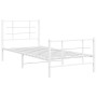 Metallbettgestell mit Kopf- und Fußteil weiß 90x190 cm von , Betten und Lattenroste - Ref: Foro24-355620, Preis: 85,00 €, Rab...