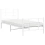 Metallbettgestell mit Kopf- und Fußteil weiß 90x190 cm von , Betten und Lattenroste - Ref: Foro24-355620, Preis: 83,44 €, Rab...