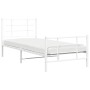 Metallbettgestell mit Kopf- und Fußteil weiß 90x190 cm von , Betten und Lattenroste - Ref: Foro24-355620, Preis: 85,00 €, Rab...