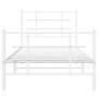 Metallbettgestell mit Kopf- und Fußteil weiß 90x190 cm von , Betten und Lattenroste - Ref: Foro24-355620, Preis: 85,00 €, Rab...