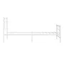 Metal bed frame with headboard and footboard white 90x190 cm by , Beds and slatted bases - Ref: Foro24-355620, Price: 83,44 €...