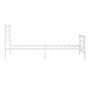 Metallbettgestell mit Kopf- und Fußteil weiß 90x190 cm von , Betten und Lattenroste - Ref: Foro24-355620, Preis: 85,00 €, Rab...