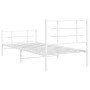 Metallbettgestell mit Kopf- und Fußteil weiß 90x190 cm von , Betten und Lattenroste - Ref: Foro24-355620, Preis: 85,00 €, Rab...