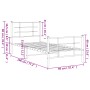 Metallbettgestell mit Kopf- und Fußteil weiß 90x190 cm von , Betten und Lattenroste - Ref: Foro24-355620, Preis: 85,00 €, Rab...