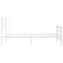 Bettgestell aus weißem Metall mit Kopf- und Fußteil 100x190 cm von , Betten und Lattenroste - Ref: Foro24-355622, Preis: 61,8...