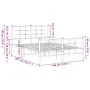 Estructura cama metal con cabecero y estribo blanco 140x200 cm de , Camas y somieres - Ref: Foro24-355629, Precio: 96,13 €, D...