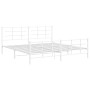 Metallbettgestell mit Kopf- und Fußteil weiß 193x203 cm von , Betten und Lattenroste - Ref: Foro24-355634, Preis: 107,81 €, R...