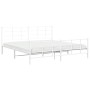 Metallbettgestell mit Kopf- und Fußteil weiß 193x203 cm von , Betten und Lattenroste - Ref: Foro24-355634, Preis: 107,81 €, R...