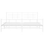 Metallbettgestell mit Kopf- und Fußteil weiß 193x203 cm von , Betten und Lattenroste - Ref: Foro24-355634, Preis: 107,81 €, R...