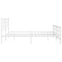 Metallbettgestell mit Kopf- und Fußteil weiß 193x203 cm von , Betten und Lattenroste - Ref: Foro24-355634, Preis: 107,81 €, R...