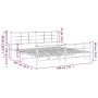 Metal bed frame with headboard and footboard white 193x203 cm by , Beds and slatted bases - Ref: Foro24-355634, Price: 106,33...