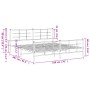 Metallbettgestell mit Kopf- und Fußteil weiß 193x203 cm von , Betten und Lattenroste - Ref: Foro24-355634, Preis: 107,81 €, R...