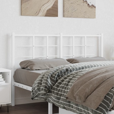 White metal headboard 140 cm by , Headboards and footboards - Ref: Foro24-355643, Price: 38,25 €, Discount: %