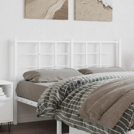 White metal headboard 140 cm by , Headboards and footboards - Ref: Foro24-355643, Price: 37,57 €, Discount: %