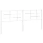 Cabecero de metal blanco 200 cm de , Cabeceros y pies de cama - Ref: Foro24-355648, Precio: 34,05 €, Descuento: %