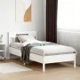 Bettgestell mit Kopfteil aus weißem Kiefernholz, 90 x 190 cm von , Betten und Lattenroste - Ref: Foro24-842675, Preis: 90,36 ...