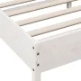 Bed frame with white pine wood headboard 160x200 cm by , Beds and slatted bases - Ref: Foro24-3216207, Price: 198,57 €, Disco...