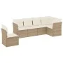 Garden sofa set with cushions 6 pieces beige synthetic rattan by , Garden sets - Ref: Foro24-3249537, Price: 407,03 €, Discou...