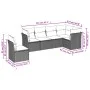 Gartensofa-Set mit Kissen, 6-teilig, beiges synthetisches Rattan von , Gartensets - Ref: Foro24-3249537, Preis: 407,60 €, Rab...