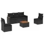6-teiliges Gartensofa-Set und schwarze synthetische Rattankissen von , Gartensets - Ref: Foro24-3258254, Preis: 356,94 €, Rab...