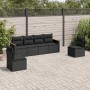 6-teiliges Gartensofa-Set und schwarze synthetische Rattankissen von , Gartensets - Ref: Foro24-3258261, Preis: 389,64 €, Rab...