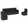 6-piece garden sofa set and black synthetic rattan cushions by , Garden sets - Ref: Foro24-3258261, Price: 376,75 €, Discount: %