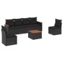 7-piece garden dining set and black synthetic rattan cushions by , Garden sets - Ref: Foro24-3258268, Price: 424,49 €, Discou...