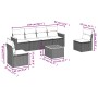 7-piece garden dining set and black synthetic rattan cushions by , Garden sets - Ref: Foro24-3258268, Price: 424,49 €, Discou...