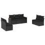 7-teiliges Garten-Essset und schwarze Kissen aus synthetischem Rattan von , Gartensets - Ref: Foro24-3258275, Preis: 432,55 €...