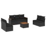 8-teiliges Gartensofa-Set und schwarze synthetische Rattankissen von , Gartensets - Ref: Foro24-3258282, Preis: 487,22 €, Rab...
