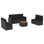 8-teiliges Gartensofa-Set und schwarze synthetische Rattankissen von , Gartensets - Ref: Foro24-3258282, Preis: 472,77 €, Rab...