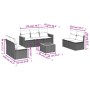 8-teiliges Gartensofa-Set und schwarze synthetische Rattankissen von , Gartensets - Ref: Foro24-3258282, Preis: 487,22 €, Rab...