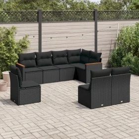 8-piece garden sofa set and black synthetic rattan cushions by , Garden sets - Ref: Foro24-3258443, Price: 503,83 €, Discount: %