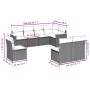 8-piece garden sofa set and black synthetic rattan cushions by , Garden sets - Ref: Foro24-3258443, Price: 521,53 €, Discount: %