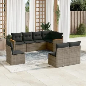 8-teiliges Gartensofa-Set und graue synthetische Rattankissen von , Gartensets - Ref: Foro24-3258448, Preis: 477,57 €, Rabatt: %