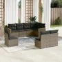 8-piece garden sofa set and gray synthetic rattan cushions by , Garden sets - Ref: Foro24-3258448, Price: 477,57 €, Discount: %