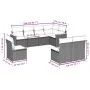8-piece garden sofa set and gray synthetic rattan cushions by , Garden sets - Ref: Foro24-3258448, Price: 477,57 €, Discount: %