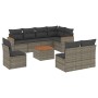 Set de muebles de jardín 9 pzas y cojines ratán sintético gris de , Conjuntos de jardín - Ref: Foro24-3258455, Precio: 507,12...