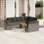 Set de sofás de jardín 11 pzas y cojines ratán sintético gris de , Conjuntos de jardín - Ref: Foro24-3258483, Precio: 621,09 ...