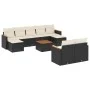 Gartensofa-Set 10-teilig mit schwarzen synthetischen Rattankissen von , Gartensets - Ref: Foro24-3258808, Preis: 566,40 €, Ra...