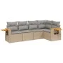 Garden sofa set with cushions 5 pieces beige synthetic rattan by , Garden sets - Ref: Foro24-3259189, Price: 357,58 €, Discou...