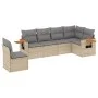 Garden sofa set with cushions 6 pieces beige synthetic rattan by , Garden sets - Ref: Foro24-3259259, Price: 408,01 €, Discou...