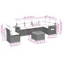 7-piece garden sofa set and beige synthetic rattan cushions by , Garden sets - Ref: Foro24-3259265, Price: 513,97 €, Discount: %