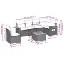 7-piece garden sofa set with gray PE rattan cushions by , Garden sets - Ref: Foro24-3259267, Price: 432,84 €, Discount: %